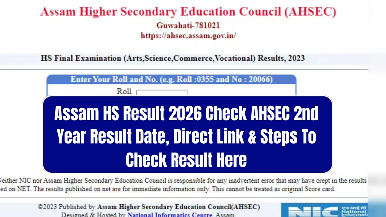 Assam HS Result 2026